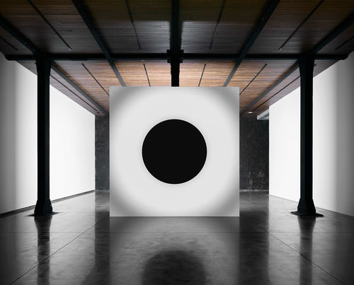 Artwork resembling a solar eclipse