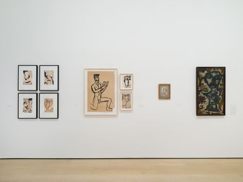 Artworks in a gallery