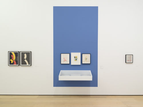 Artworks in a gallery