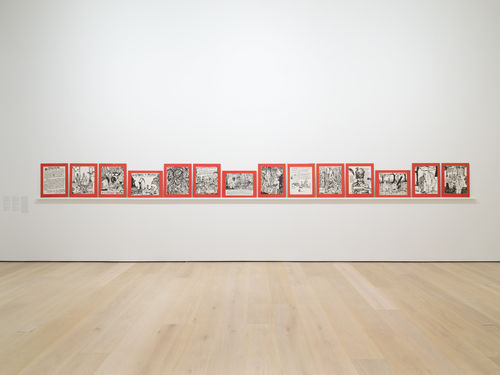 Artworks in a gallery