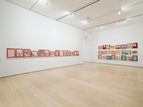 Artworks in a gallery