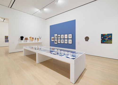 Artworks in a gallery