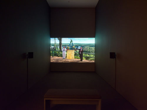 Artworks in a gallery