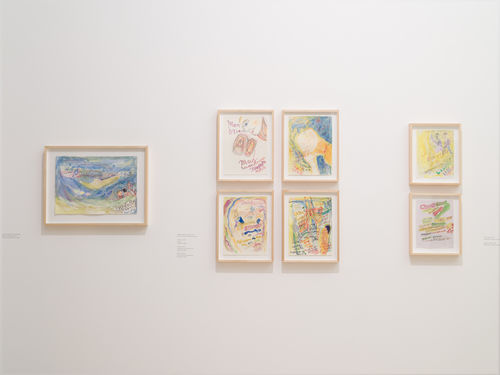 Artworks in a gallery