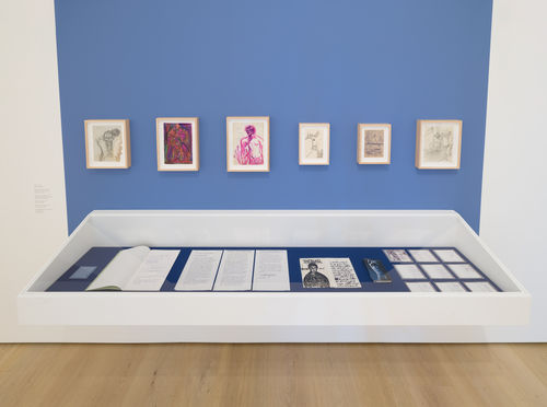 Artworks in a gallery