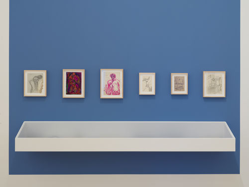 Artworks in a gallery