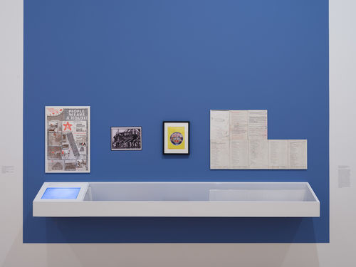 Artworks in a gallery