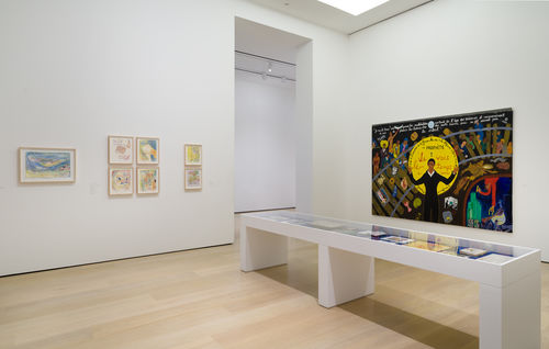 Artworks in a gallery