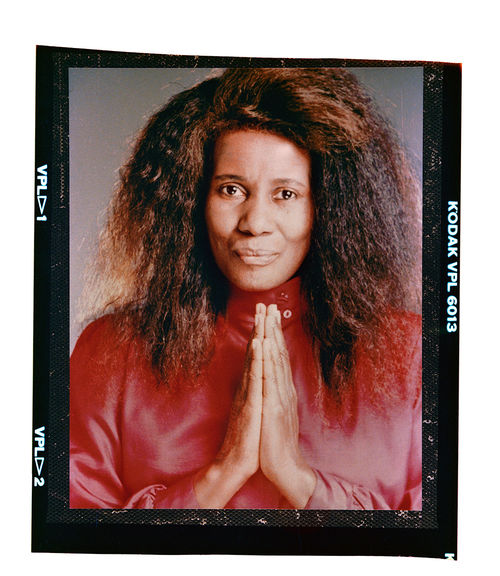 Color portrait of Alice Coltrane