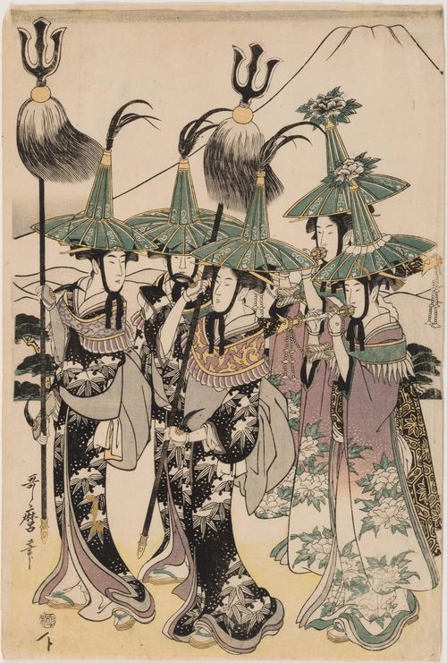 Women in ceremonial gowns