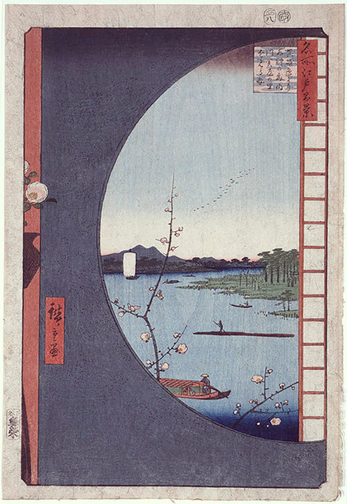 Partial view of a watery landscape