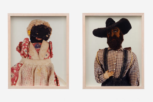 Photographs of old dolls portraying Black caricatures