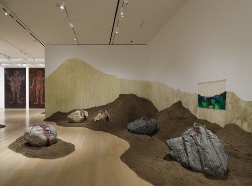 View of an exhibition in an art gallery