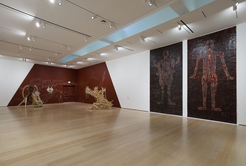 View of an exhibition in an art gallery