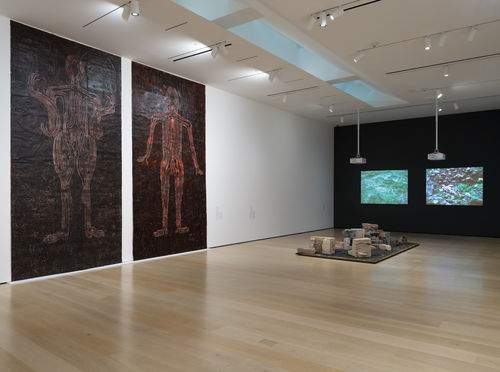 View of an exhibition in an art gallery