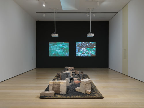 View of an exhibition in an art gallery