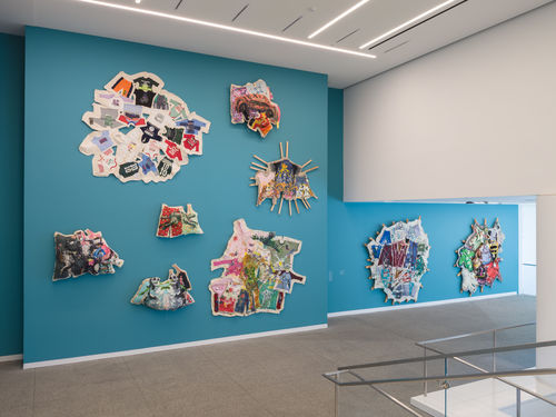 Multimedia lobby wall installation