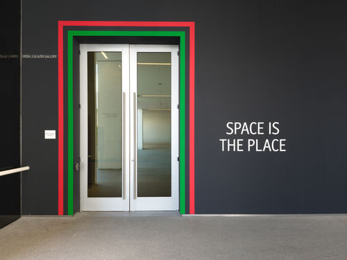 SPACE IS THE PLACE exterior title wall