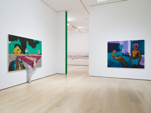 Multimedia paintaings on two walls