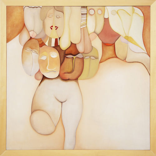 Painting with various female forms