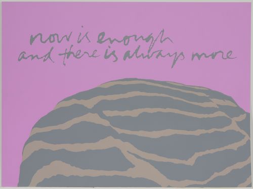 Corita Kent, now is enough - shell writing #8, 1976