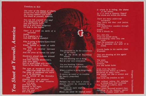 Corita Kent, you shoot at yourself, america, 1968