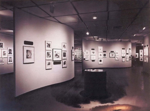 Installation view of The Fred Grunwald Collection: A Memorial Exhibition, Grunwald Graphic Arts Foundation, Dickson Art Center, UCLA, 1966