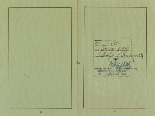 Gertrud Grunewald, German Passport (Reisepass), January 25, 1939