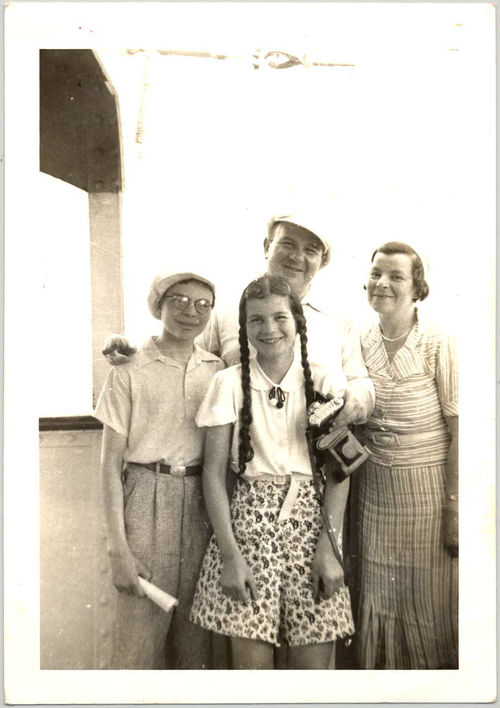 The Grunwald family (from left): Ernest, Lotte, Fred, and Trude