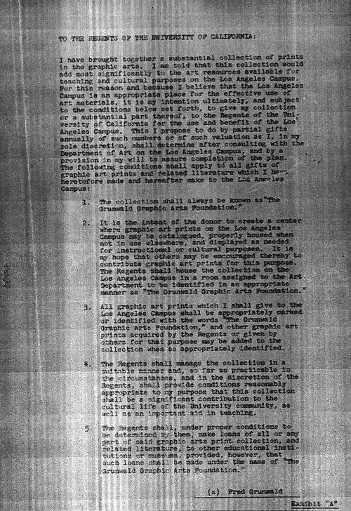 Fred Grunwald probate documents, Exhibit "A"