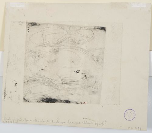 Ernst Ludwig Kirchner, Two People Seated near a Lamp [Verso], 1922