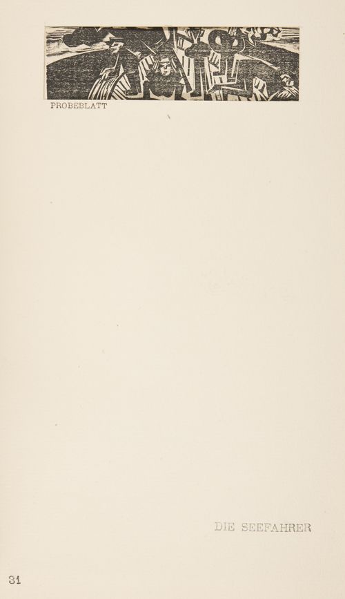 Ernst Ludwig Kirchner, Umbra Vitae (The Shadow of Life, 1919–1923), page 31 ("Die Seefahrer") 