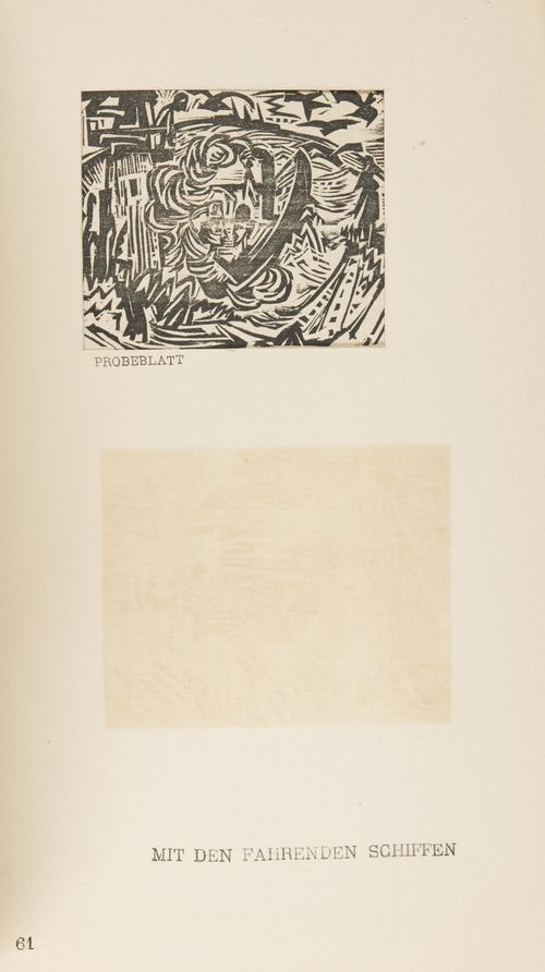 Ernst Ludwig Kirchner, Umbra Vitae (The Shadow of Life, 1919–1923), page 61 ("Mit den fahrenden Schiffen")  