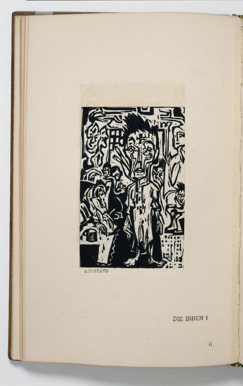 Ernst Ludwig Kirchner, Umbra Vitae (The Shadow of Life, 1919–1923), page 6 ("Die Irren")  