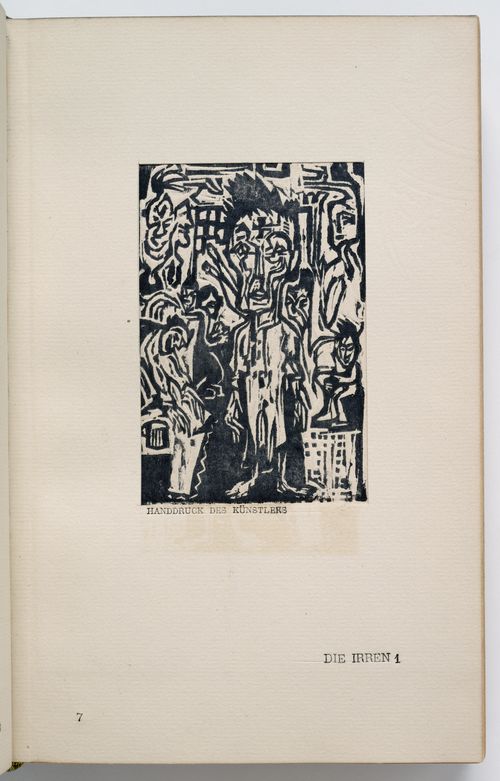 Ernst Ludwig Kirchner, Umbra Vitae (The Shadow of Life, 1919–1923), page 7 ("Die Irren")  