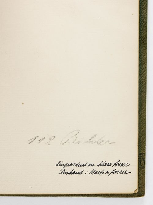 Ernst Ludwig Kirchner, Umbra Vitae (The Shadow of Life, 1919–1923), inscription	