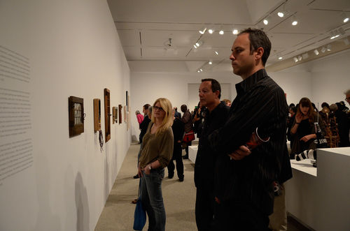 Guests in gallery during the opening of "Now Dig This!" Hammer Museum, Los Angeles
