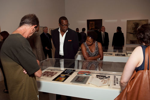 Guests in gallery during the opening of "Now Dig This!" Hammer Museum, Los Angeles
