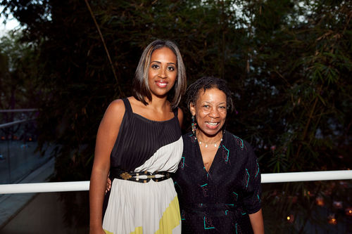 Curatorial fellow Naima Keith and artist Suzanne Jackson at the opening of "Now Dig This!" Hammer Museum, Los Angeles