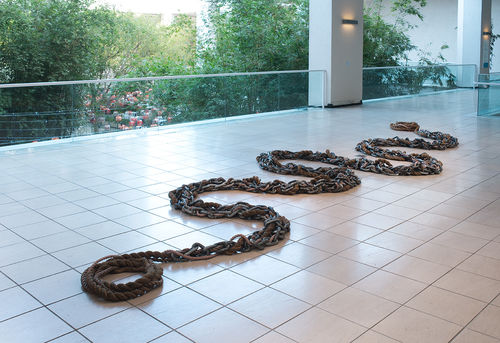 Maren Hassinger, "River," 2011. Installation view at the Hammer Museum, Los Angeles