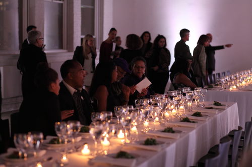 Guests at the dinner reception honoring "Now Dig This!" MoMA PS1, Long Island City, NY
