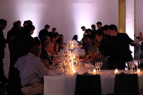 Guests at the dinner reception honoring "Now Dig This!" MoMA PS1, Long Island City, NY