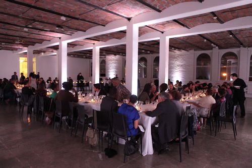 Guests at the dinner reception honoring "Now Dig This!" MoMA PS1, Long Island City, NY