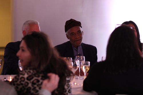 Artist David Hammons at the dinner reception honoring "Now Dig This!" MoMA PS1, Long Island City, NY