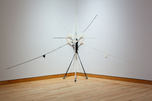Senga Nengudi, "Only Love Saves the Day," 2011. Installation view at Williams College Museum of Art, Williamstown, MA