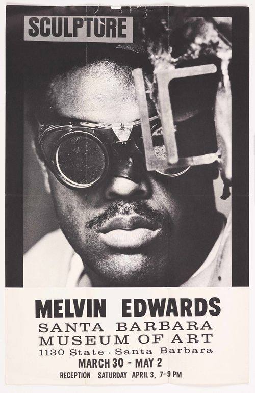 Santa Barbara exhibition poster, by Melvin Edwards, 1965