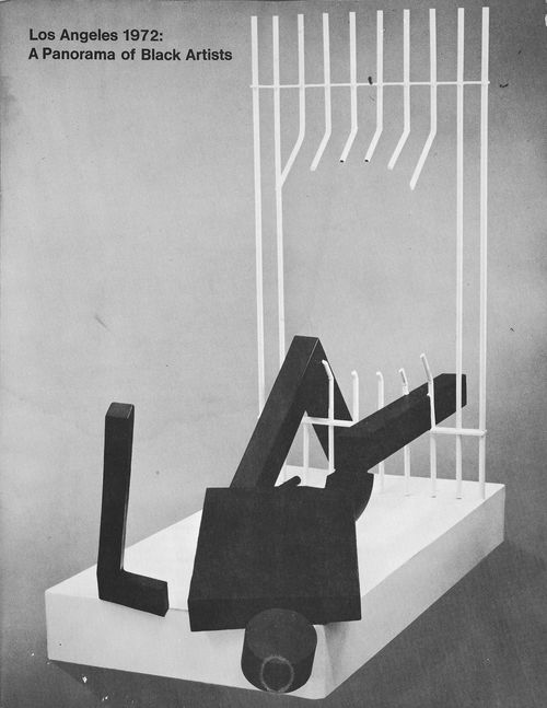 Catalogue for the exhibition "Los Angeles 1972: A Panorama of Black Artists" at the Los Angeles County Museum of Art. "There's More at Stake Here Than Just Attica," c. 1971, by John T. Riddle JR. on cover