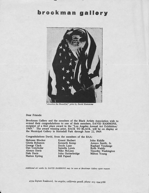 Brockman Gallery flyer, 1969