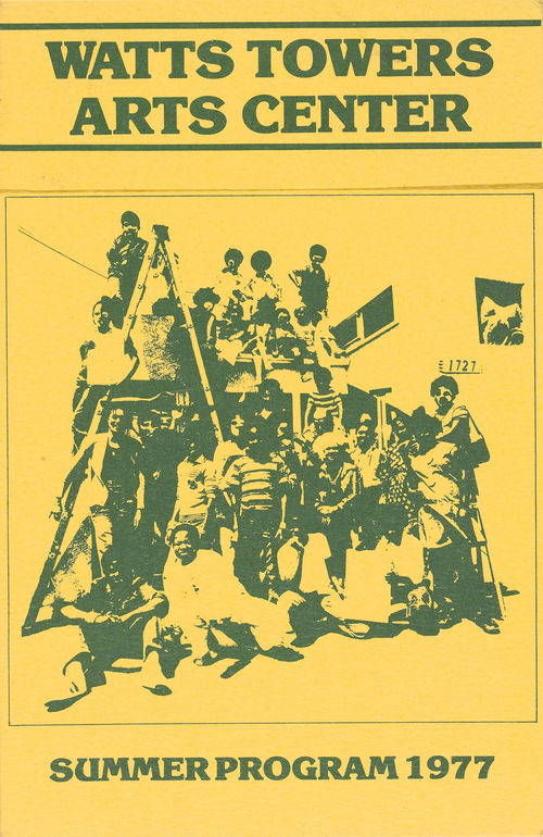 Brochure, Watts Towers Arts Center, Los Angeles, 1977