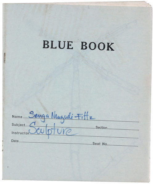 Senga Nengudi sketchbook, cover